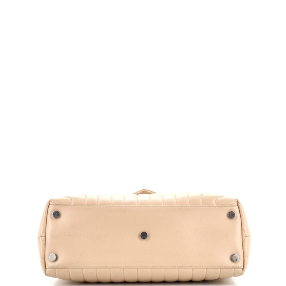 Saint Laurent Loulou Shoulder Bag Matelasse Chevron Leather Large Neutral - Picture 4 of 8
